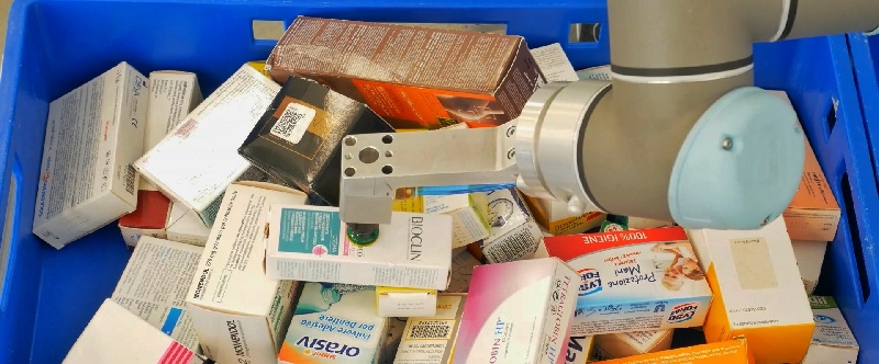 cad less bin picking of pharma packagings